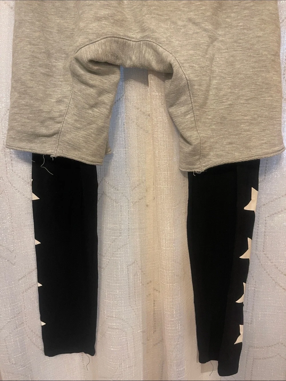 art class Gray Short with attached Leggings Black Star-Print Legs REFER PICS/VID